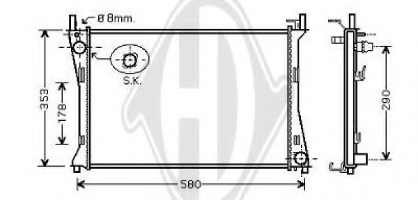 Radiator racire motor