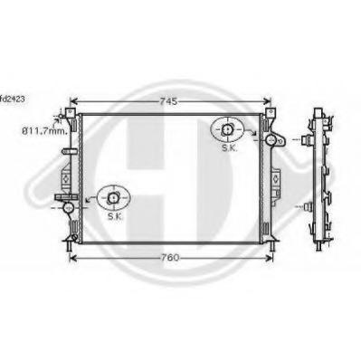 Radiator racire motor