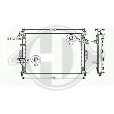 Radiator racire motor