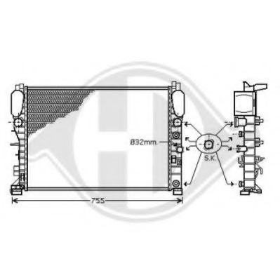 Radiator racire motor