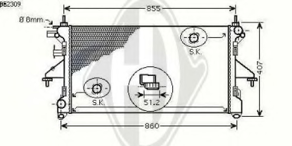 Radiator racire motor