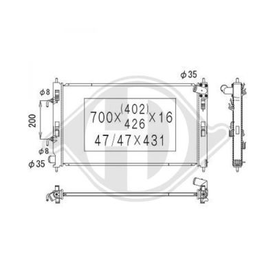 Radiator racire motor