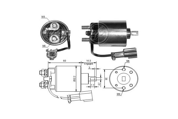 Solenoid electromotor