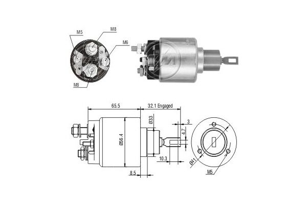 Solenoid electromotor