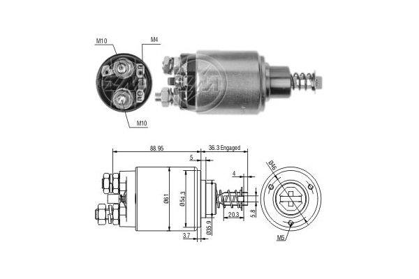 Solenoid electromotor