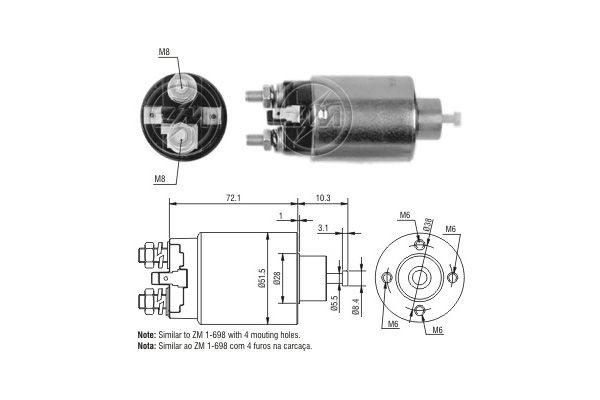 Solenoid electromotor