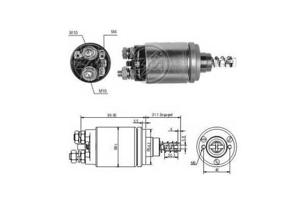 Solenoid electromotor