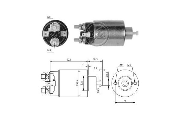 Solenoid electromotor