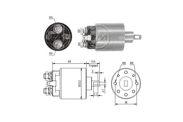 Solenoid electromotor