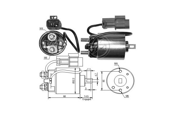 Solenoid electromotor