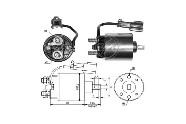 Solenoid electromotor