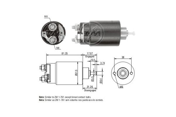 Solenoid electromotor