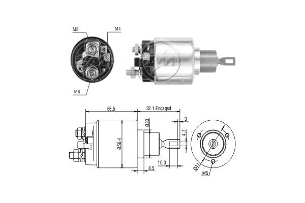 Solenoid electromotor