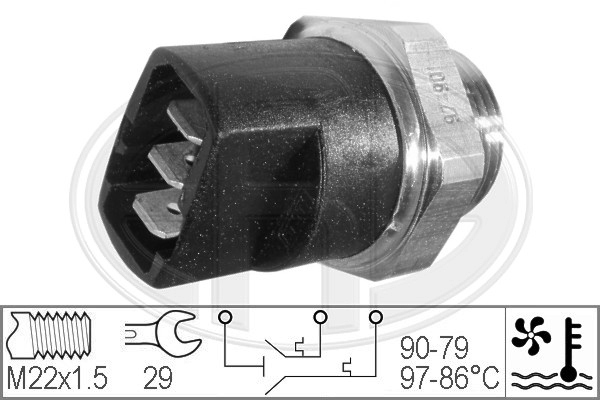 Comutator temperatura ventilator radiator