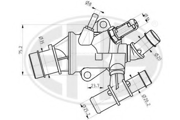 Termostat lichid racire