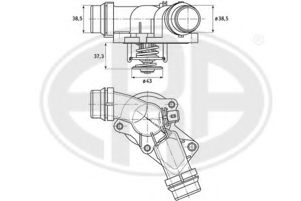 Termostat lichid racire