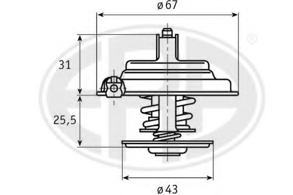 Termostat lichid racire