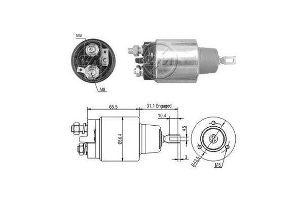 Solenoid electromotor