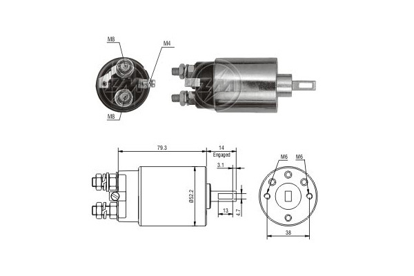 Solenoid electromotor