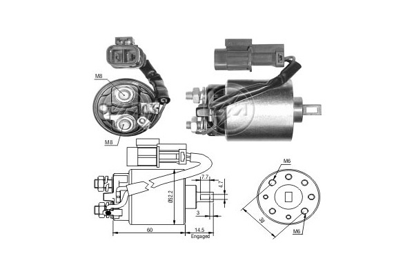 Solenoid electromotor