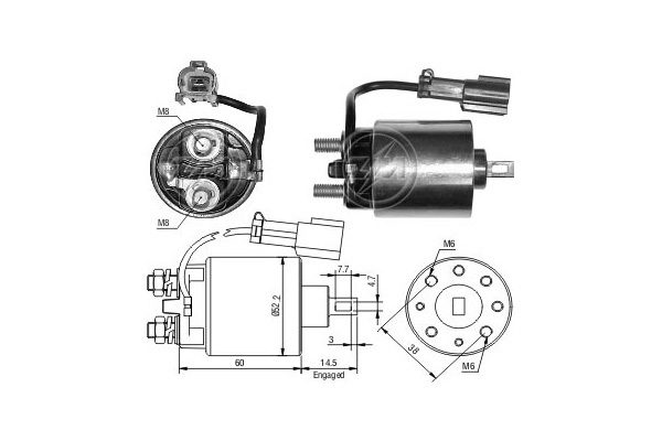 Solenoid electromotor