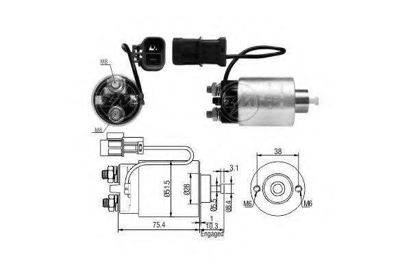 Solenoid electromotor