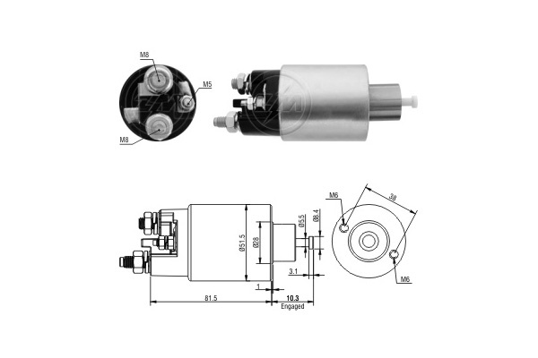 Solenoid electromotor