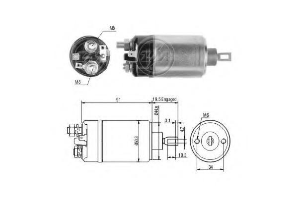 Solenoid electromotor