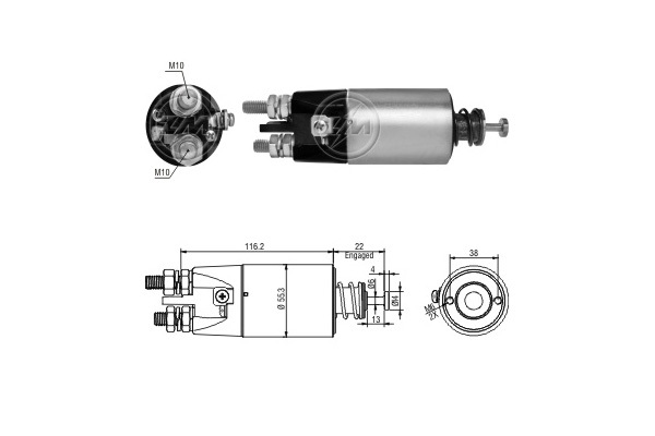 Solenoid electromotor