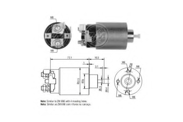 Solenoid electromotor