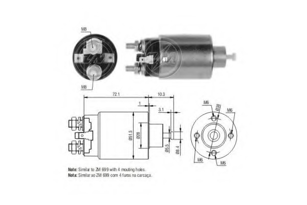 Solenoid electromotor