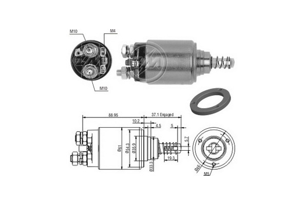 Solenoid electromotor