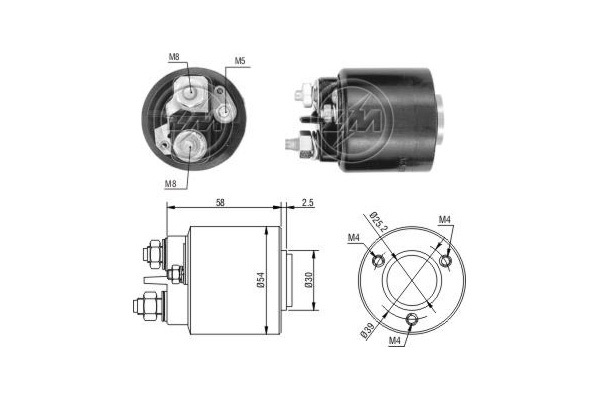 Solenoid electromotor