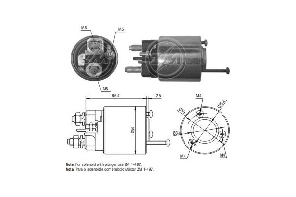 Solenoid electromotor