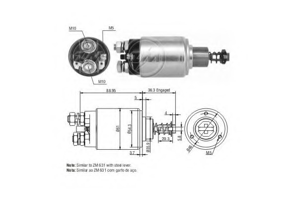 Solenoid electromotor