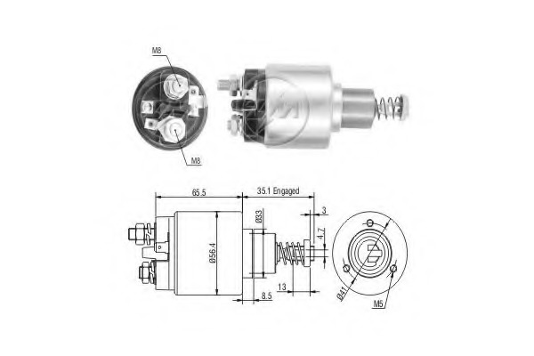 Solenoid electromotor