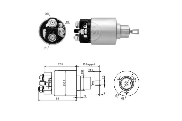 Solenoid electromotor