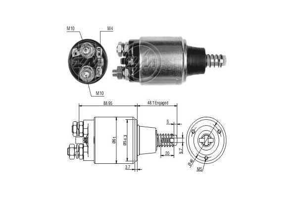 Solenoid electromotor