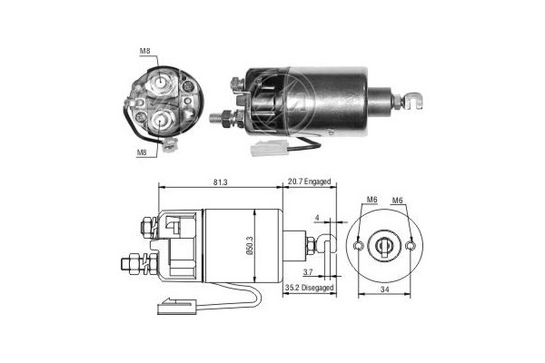 Solenoid electromotor