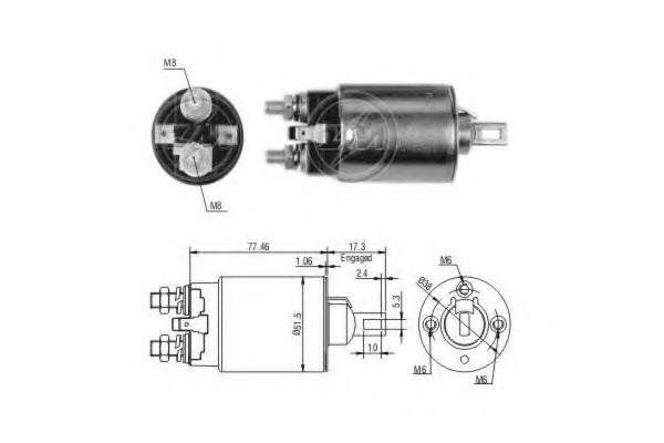 Solenoid electromotor