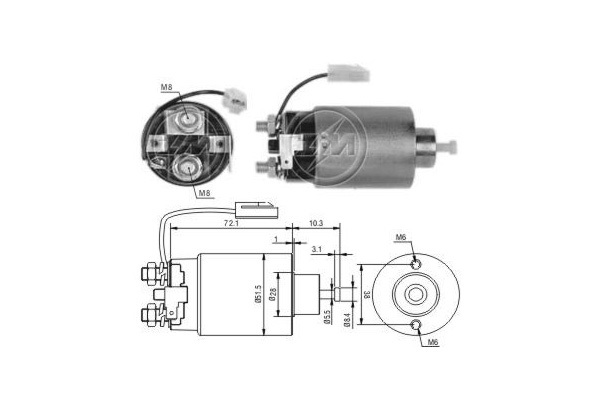 Solenoid electromotor