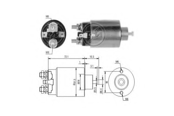 Solenoid electromotor