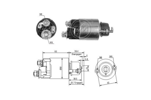 Solenoid electromotor