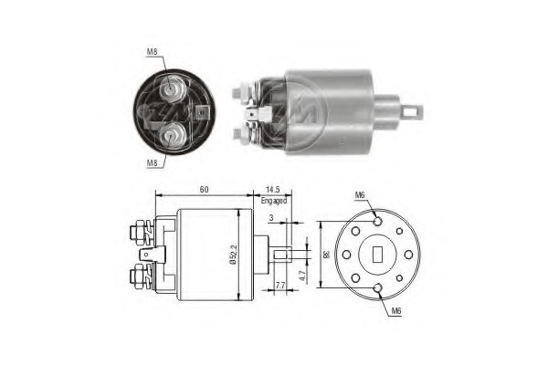 Solenoid electromotor