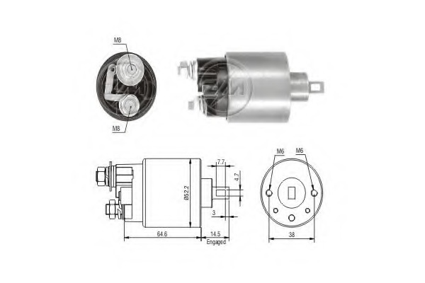 Solenoid electromotor