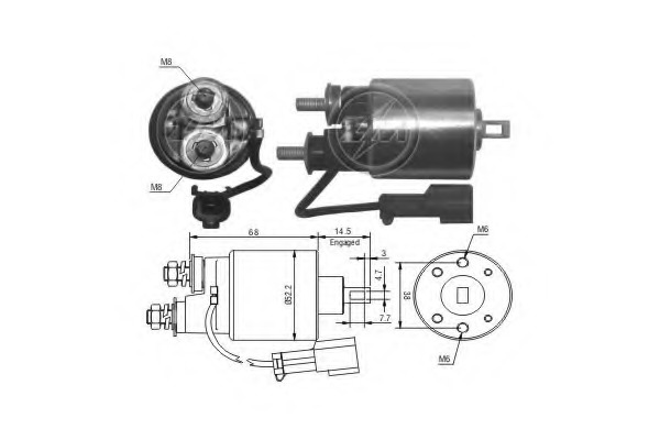 Solenoid electromotor