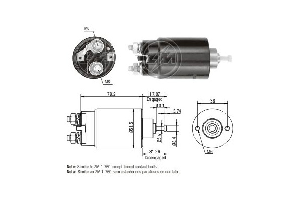 Solenoid electromotor