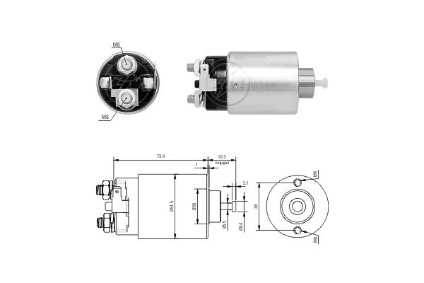 Solenoid electromotor