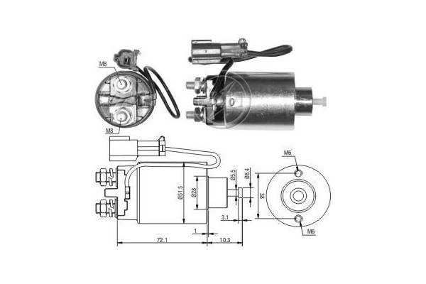 Solenoid electromotor