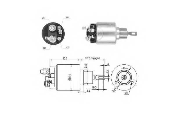 Solenoid electromotor